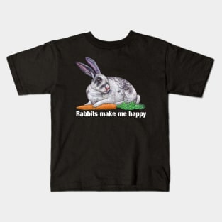 Rabbit with Carrot Kids T-Shirt